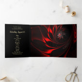 Invitation du Red Satin Quinceanera Party (Intérieur)