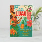 Invitation du Retro Hawaiian Luau Party (Debout devant)