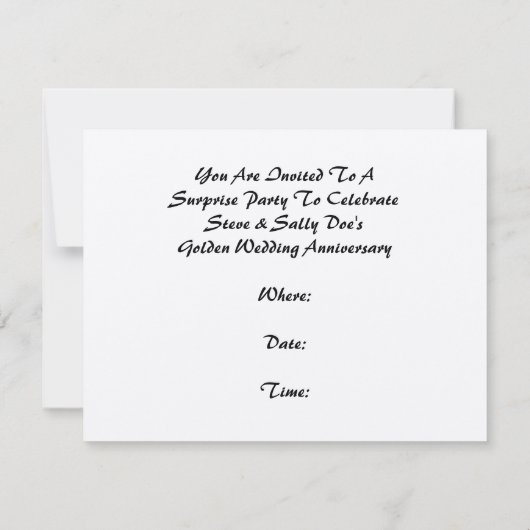 Invitation du rétro Surprise (Dos)