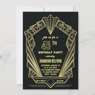 Invitation du réveillon du Gatsby