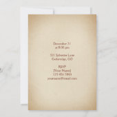 Invitation du réveillon du Nouvel An (Dos)