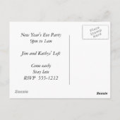 Invitation du réveillon du Nouvel An (Dos)