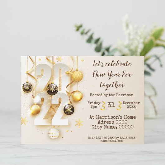 Invitation du réveillon du Nouvel An (Debout devant)
