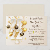 Invitation du réveillon du Nouvel An (Devant / Derrière)