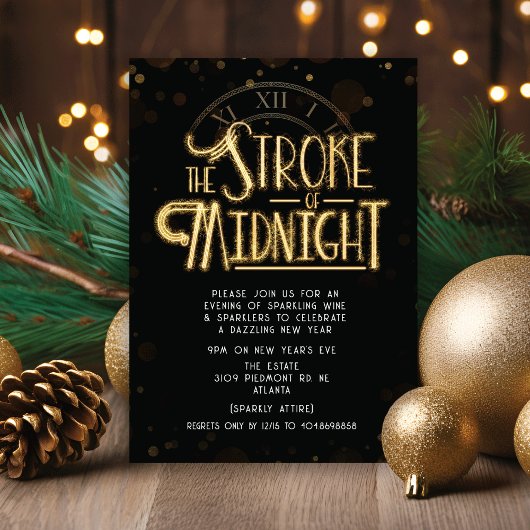 Invitation du réveillon du Nouvel An