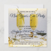 Invitation du réveillon du Nouvel An Luxe (Devant)