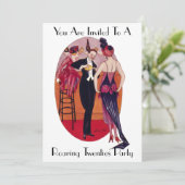 Invitation du Roaring Art Déco vintage 20's (Debout devant)