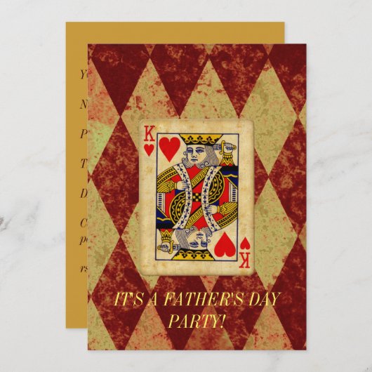 Invitation du Roi fête des pères (Devant / Derrière)