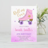 Invitation du Roller Party de filles modifiables (Debout devant)