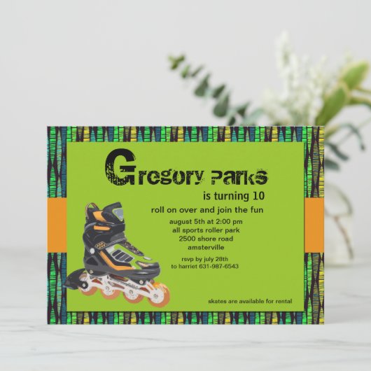 Invitation du Rollerblade Party (Debout devant)