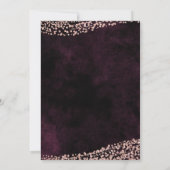 Invitation du Rose de Marsala Gold Bachelorette Pa (Dos)