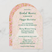 Invitation du rose et de la douche nuptiale (Devant / Derrière)