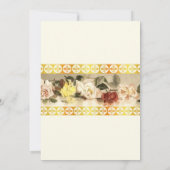 Invitation du rose et de la nuptiale Gold Border (Dos)