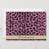 Invitation Du Rose Et Du Lait À La Fête Du Leopard (Dos)