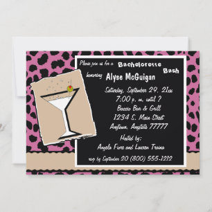 Invitation Du Rose Et Du Lait À La Fête Du Leopard