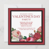 Invitation du rose Floral Valentines (Devant)