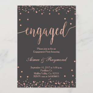 Invitation du rose Gold Engagement Party