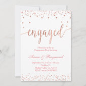 Invitation du rose Gold Engagement Party (Devant)