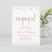 Invitation du rose Gold Engagement Party (Debout devant)
