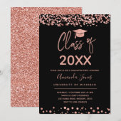 Invitation du ROSE OR de FAUX (Devant / Derrière)