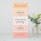 Invitation du rose Pink Peach House Warming Party (Debout devant)
