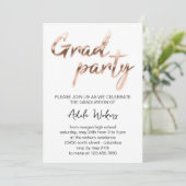 Invitation du rose White Graduation Party (Debout devant)