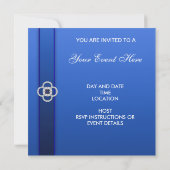 Invitation du Royal Blue Leopard Party (Dos)