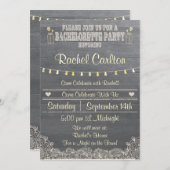 Invitation du Rustic Mason Jar Bachelorette Party (Devant / Derrière)