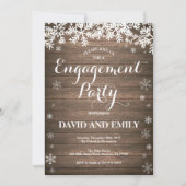 Invitation du Rustic Winter Engagement Party (Devant)