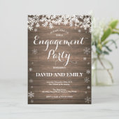 Invitation du Rustic Winter Engagement Party (Debout devant)