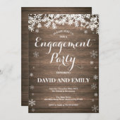 Invitation du Rustic Winter Engagement Party (Devant / Derrière)