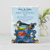 Invitation du sac à dos de l'école (Debout devant)