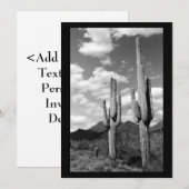 Invitation du Saguaro Sentinel (désert de Sonoran) (Devant / Derrière)