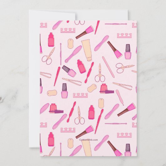 Invitation du salon à ongles (Dos)