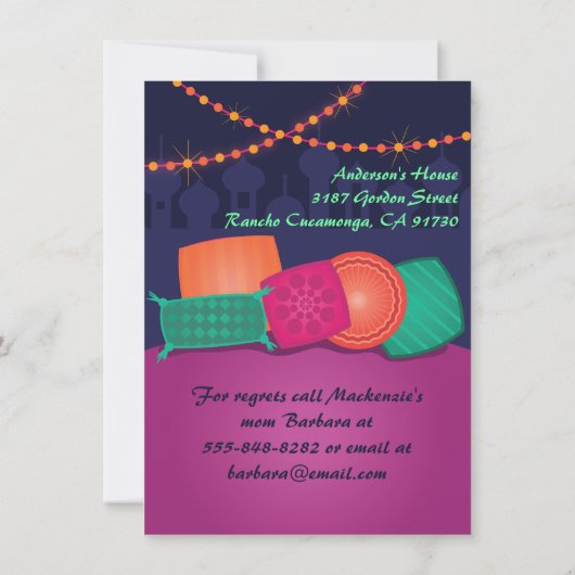 Invitation du salon des nuits arabes (Dos)