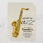 Invitation du saxophone de jazz (Devant / Derrière)