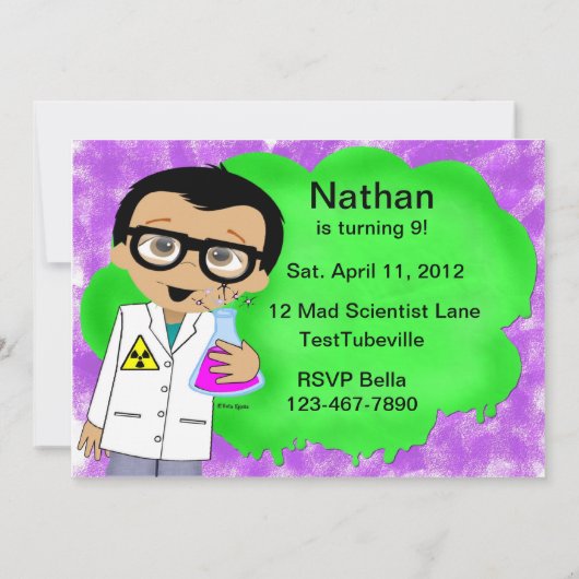 Invitation du Science Party (Dos)