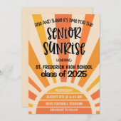 Invitation du secondaire Sunrise High School Senio (Devant / Derrière)