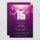 Invitation du seizième anniversaire (Devant / Derrière)