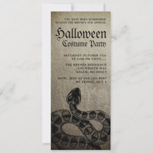 Invitation du serpent d'Halloween adulte