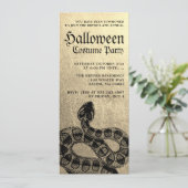 Invitation du serpent d'Halloween adulte or (Debout devant)
