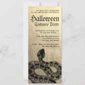 Invitation du serpent d'Halloween adulte or (Devant)