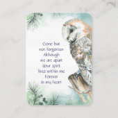 Invitation du service commémoratif Aquarelle Choue (Dos)