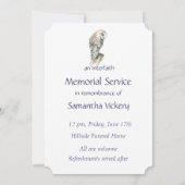 Invitation du service commémoratif Aquarelle Choue (Dos)