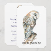 Invitation du service commémoratif Aquarelle Choue (Devant / Derrière)