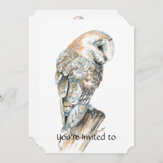 Invitation du service commémoratif Aquarelle Choue (Devant / Derrière)