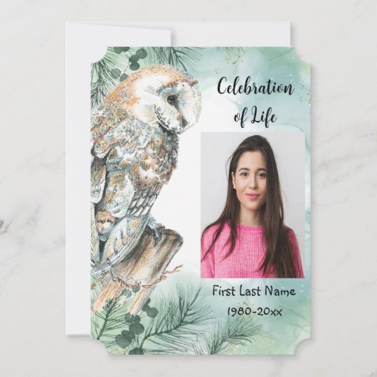 Invitation du service commémoratif Aquarelle Choue (Devant)