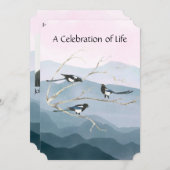 Invitation du service commémoratif Aquarelle Magpi (Devant / Derrière)