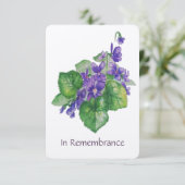 Invitation du service commémoratif Aquarelle viole (Debout devant)