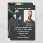 Invitation du service commémoratif Badminton (Devant / Derrière)